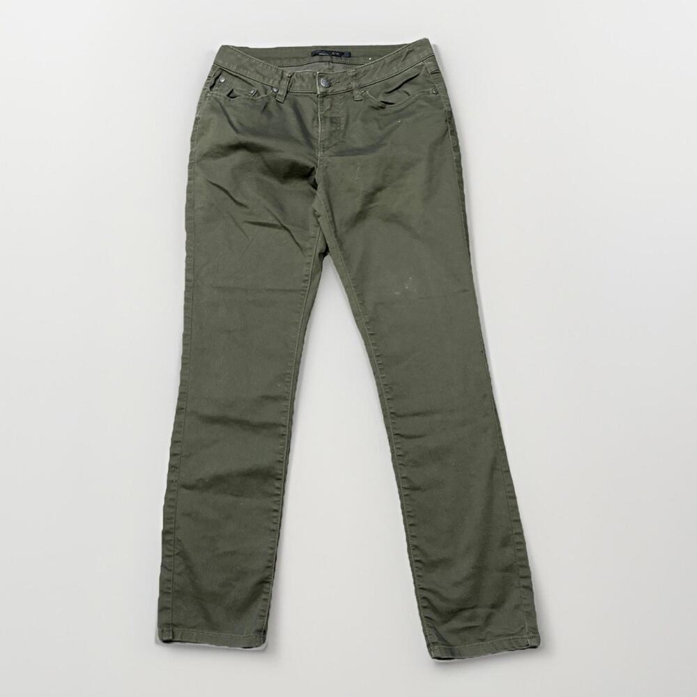 Prana Jeans‎ Womens Sz 8 Olive Green Denim Organic Cotton